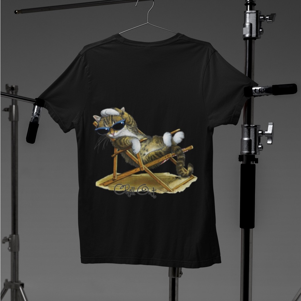 Chill Out Cat Graphic Tee - Picture 3 of 3